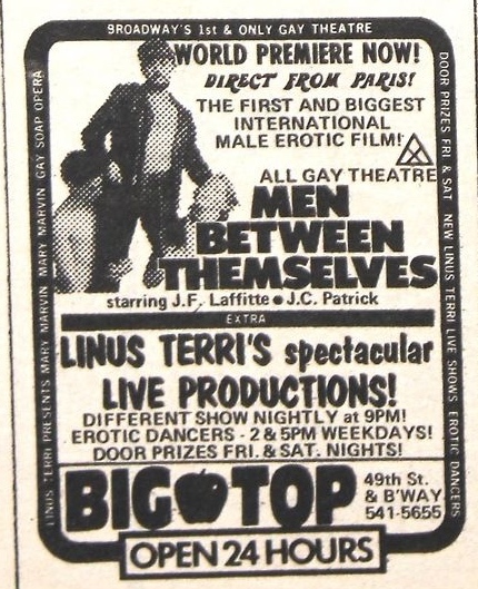 The Big Top Theater at Broadway at 49th Street, NYC, around 1984 randommusings.filminspector.com