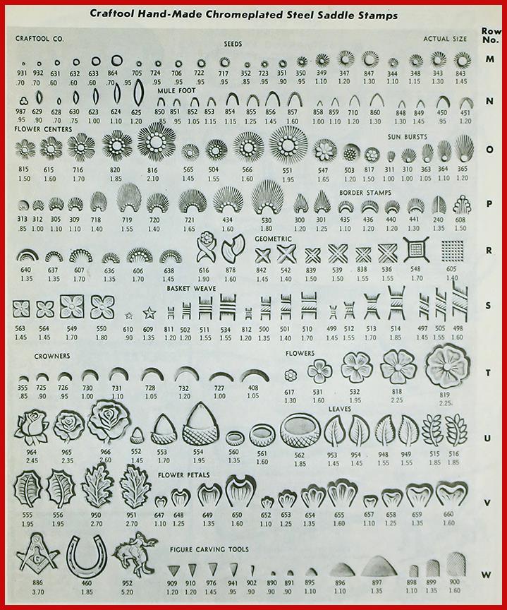 LeatherLearn Dating Craftool Stamps