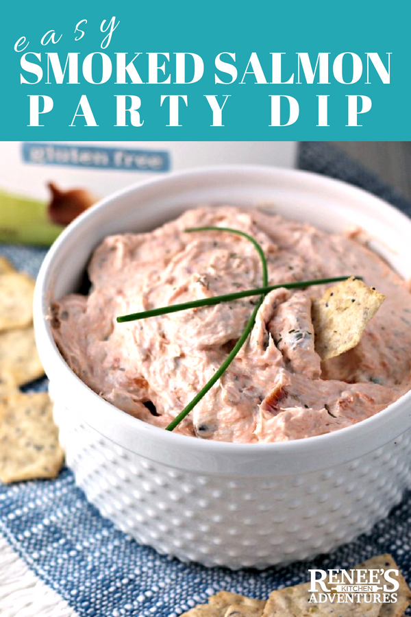 Easy Smoked Salmon Dip | by Renee's Kitchen Adventures - easy recipe for a fabulous smoked salmon dip which goes perfect with Van's Simply Delicious, Gluten-Free Lots of Everything Crackers! #ad