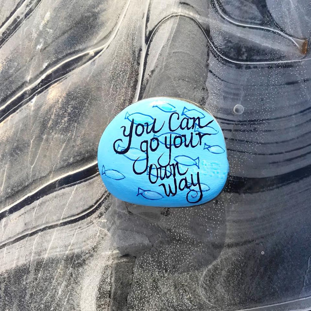 you can go your own way rock painting ideas