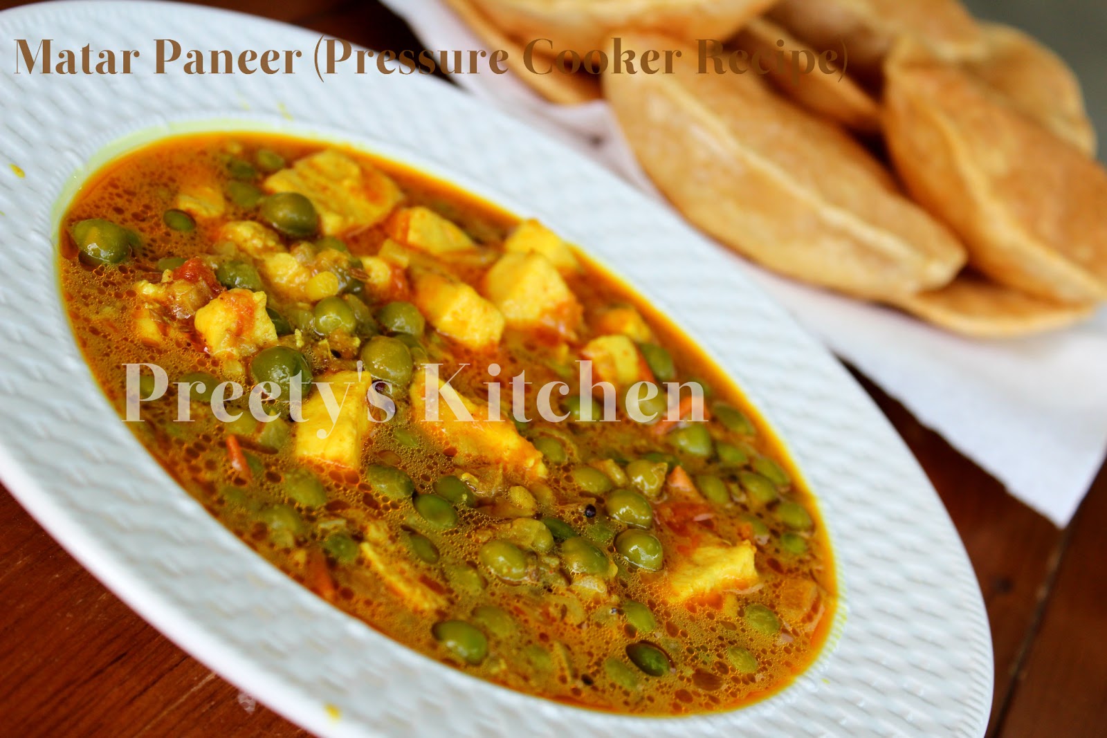 Preety's Kitchen: Matar Paneer/ Indian Cottage Cheese & Peas Curry