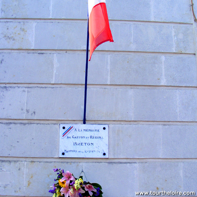 Memorial plaque to Communist French Resistance fighters in a small village, Indre et Loire, France. Photo by Loire Valley Time Travel.