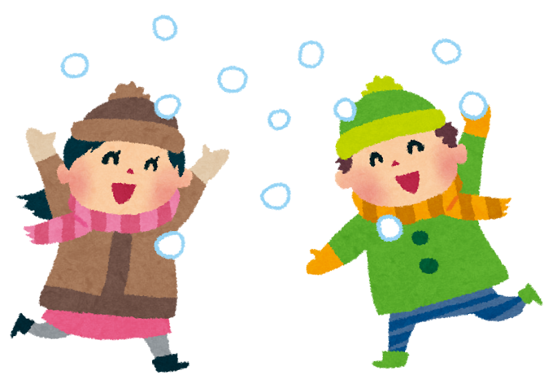 雪合戦 雪遊びのイラスト かわいいフリー素材集 いらすとや