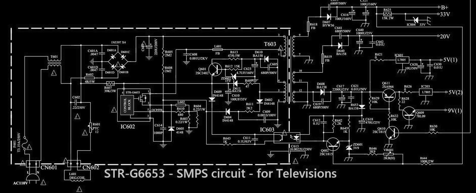 Electro help: JWIN CRT TV – Circuit Diagram