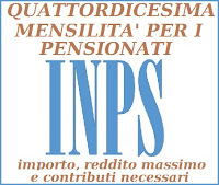 quattordicesima pensioni 2015 quattordicesima mensilità inps 2015