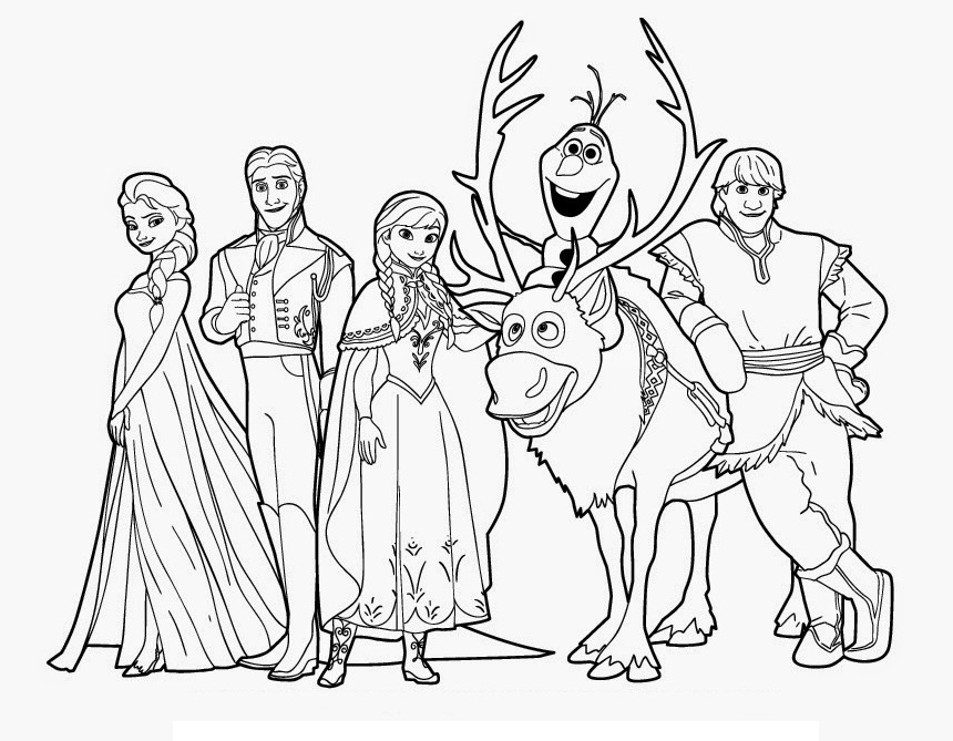 Gambar Elsa Frozen Untuk Mewarnai