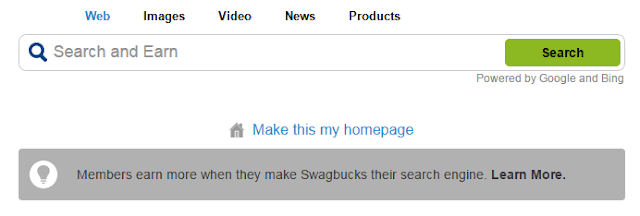 Click make this my home page to earn SB | Swagbucks.