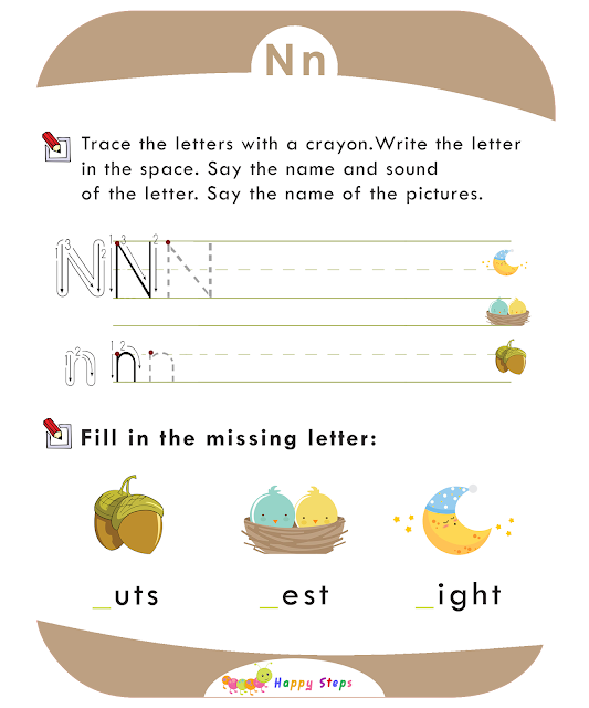 Activity Worksheet -2  Letter N