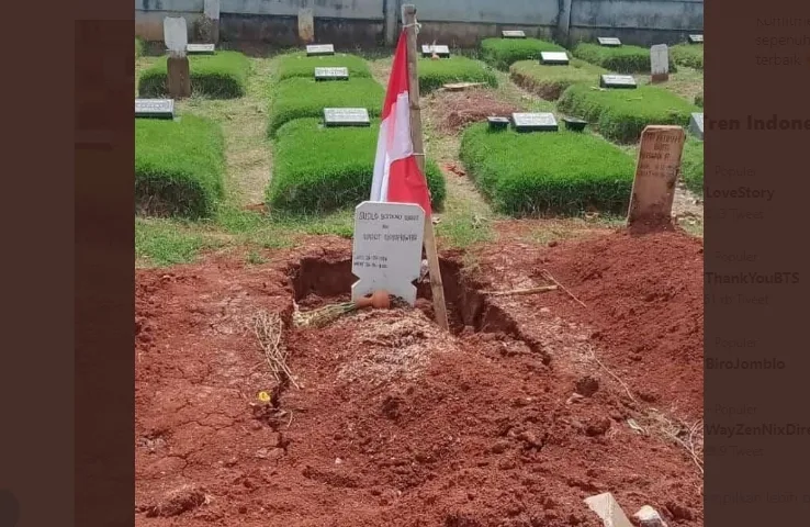 Merinding! Penjaga Kubur Ini Ceritakan Sejumlah 'Kejadian Aneh' Makam Budi Djarot Pembakar Poster HRS