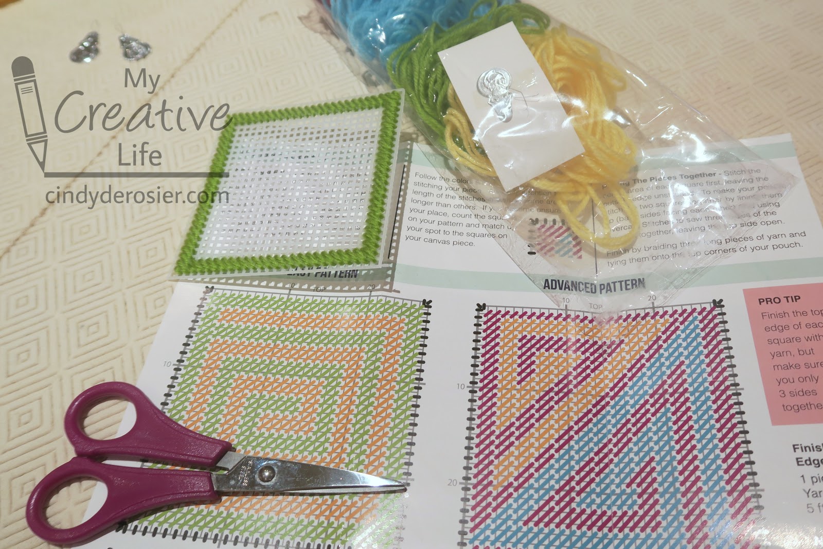 Cindy deRosier My Creative Life Plastic Canvas Heart Coasters