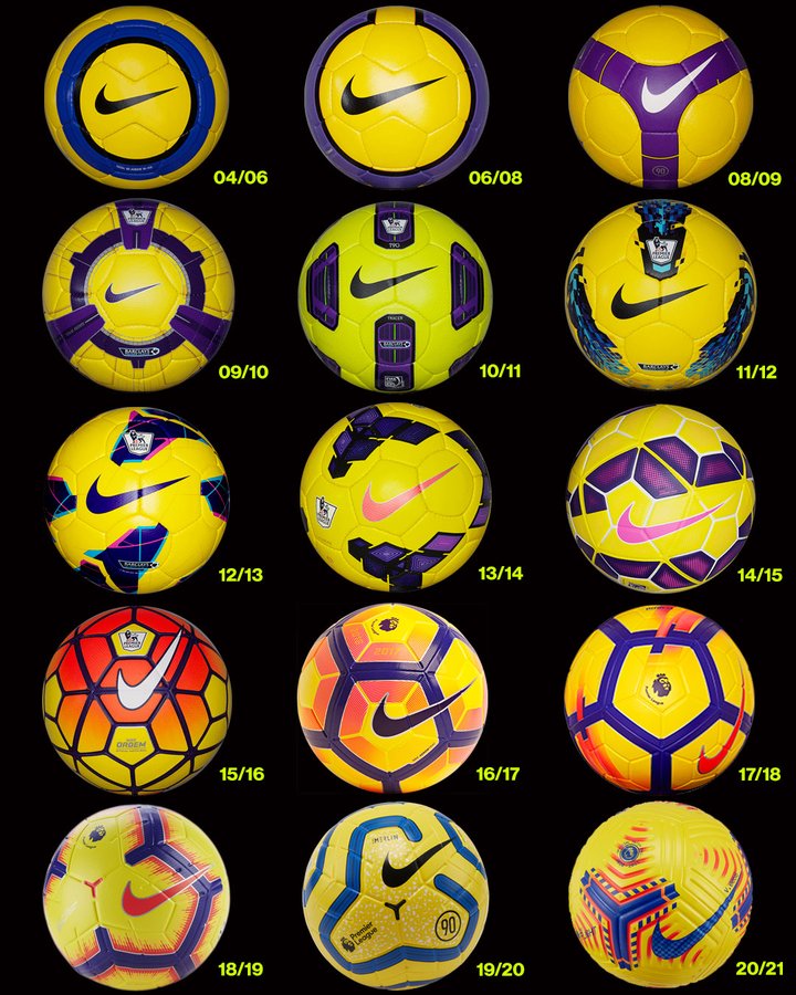 Every Nike HiVis Premier League Ball Since 2004 Full History Footy