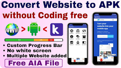 How to make website to apk using kodular