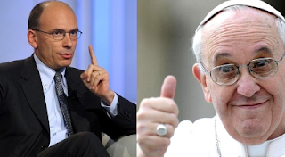 Papa Francesco e Enrico Letta foto