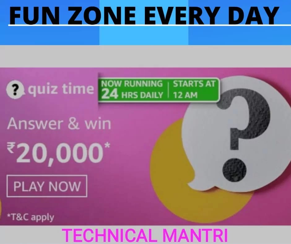 Amazon quiz answers today for 27th March 2021: Win 20000