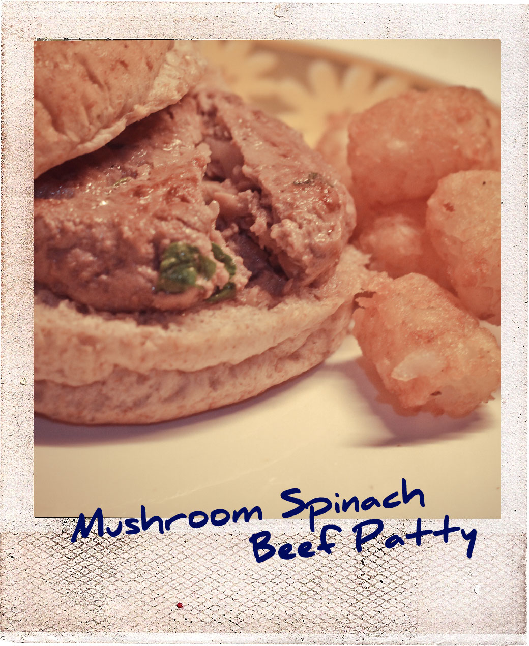 Babeh Masak Mushroom Spinach Beef Patty