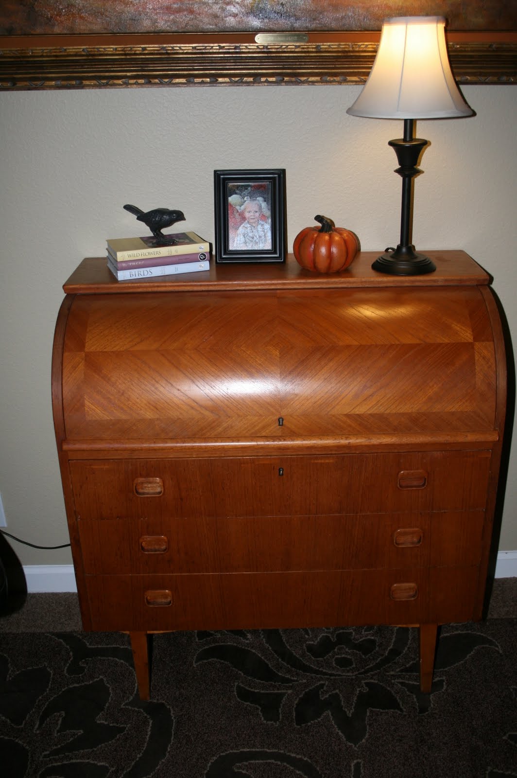 Going Places Today's Craigslist Find Teak Roll Top Desk 45