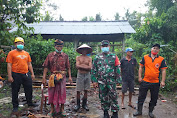 Babinsa Mendoyo Dauh Tukad Berindak Cepat. Bantu Warga Atasi Bencana