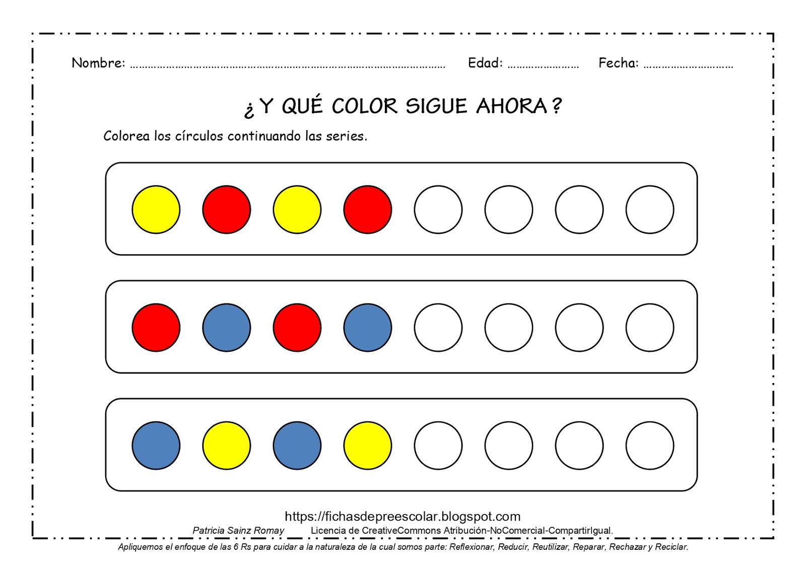 Juegos De Secuencias De Colores Ficha De Actividad Completar La Sexiz Pix