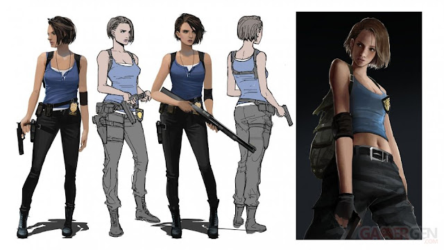شاهد بالصور تصاميم جميع الشخصيات في لعبة Resident Evil 3 Remake 