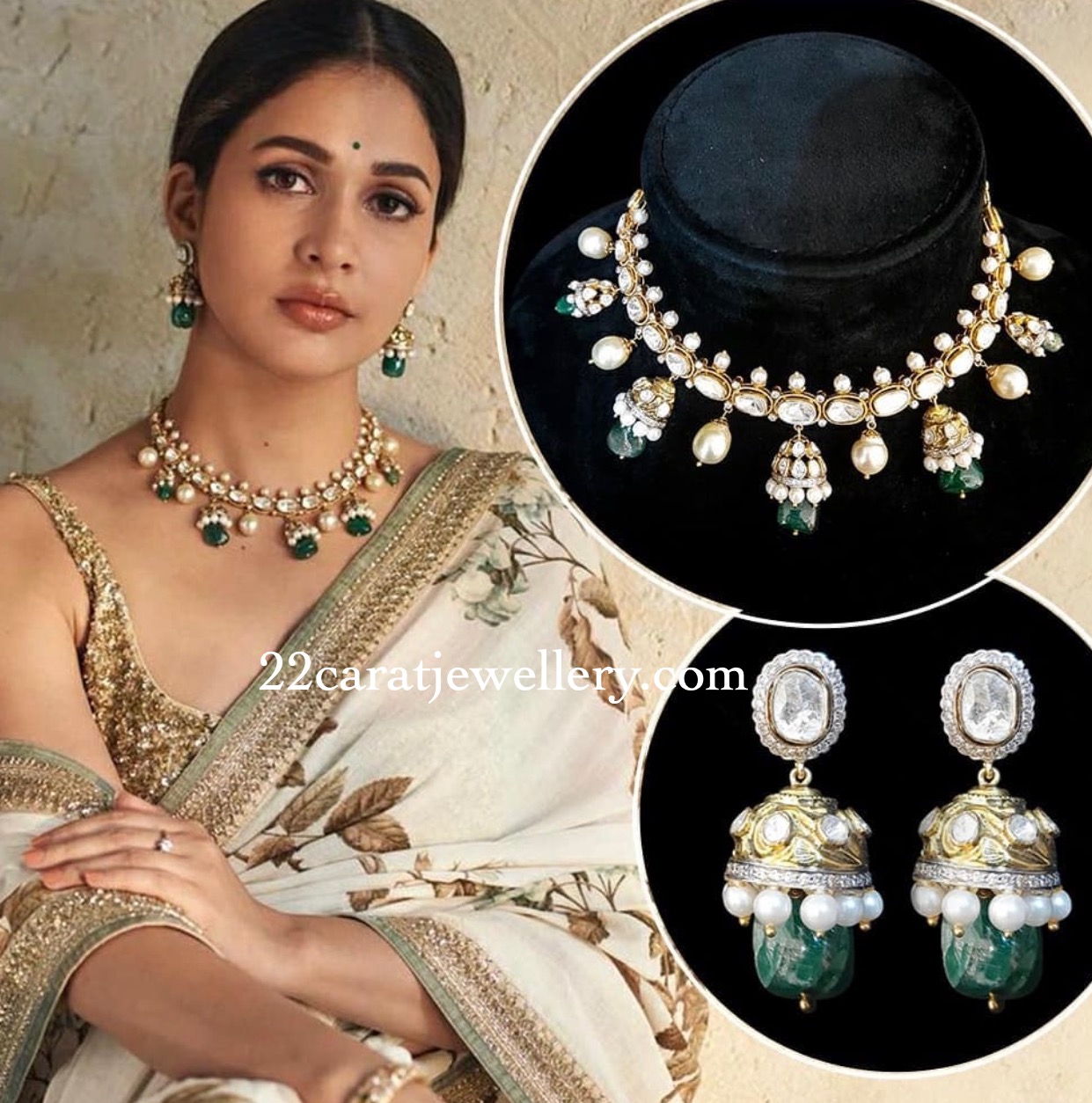 Lavanya Tripati Polki Diamond Choker - Jewellery Designs
