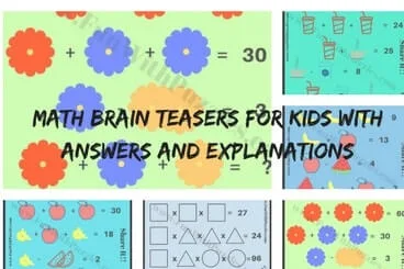 Picture Math Number Puzzles for Teens and Kids with Answers