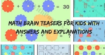 Math Brain Teasers for Kids with Answers and Explanations - Fun With