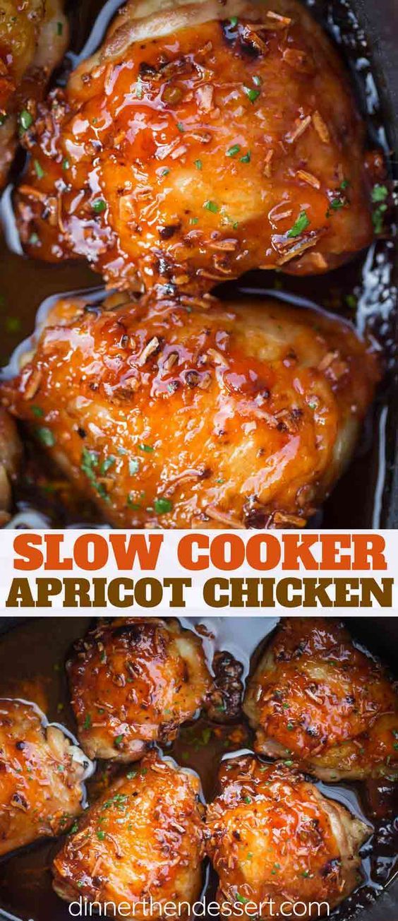 SLOW COOKER APRICOT CHICKEN - CookToria