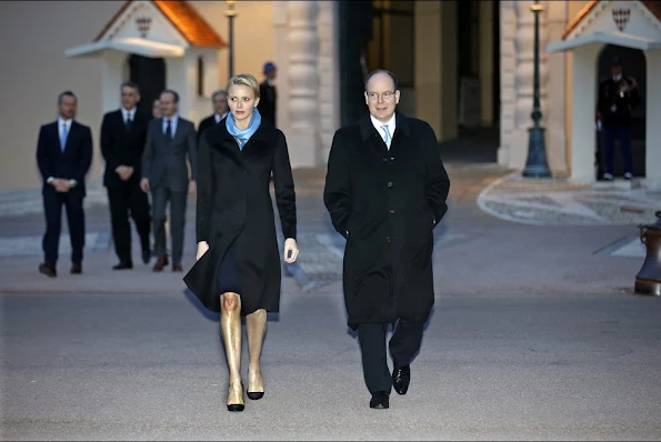 Prince Albert and Princess Charlene attended the "Push the button, Palace in blue" event as part of the World Autism