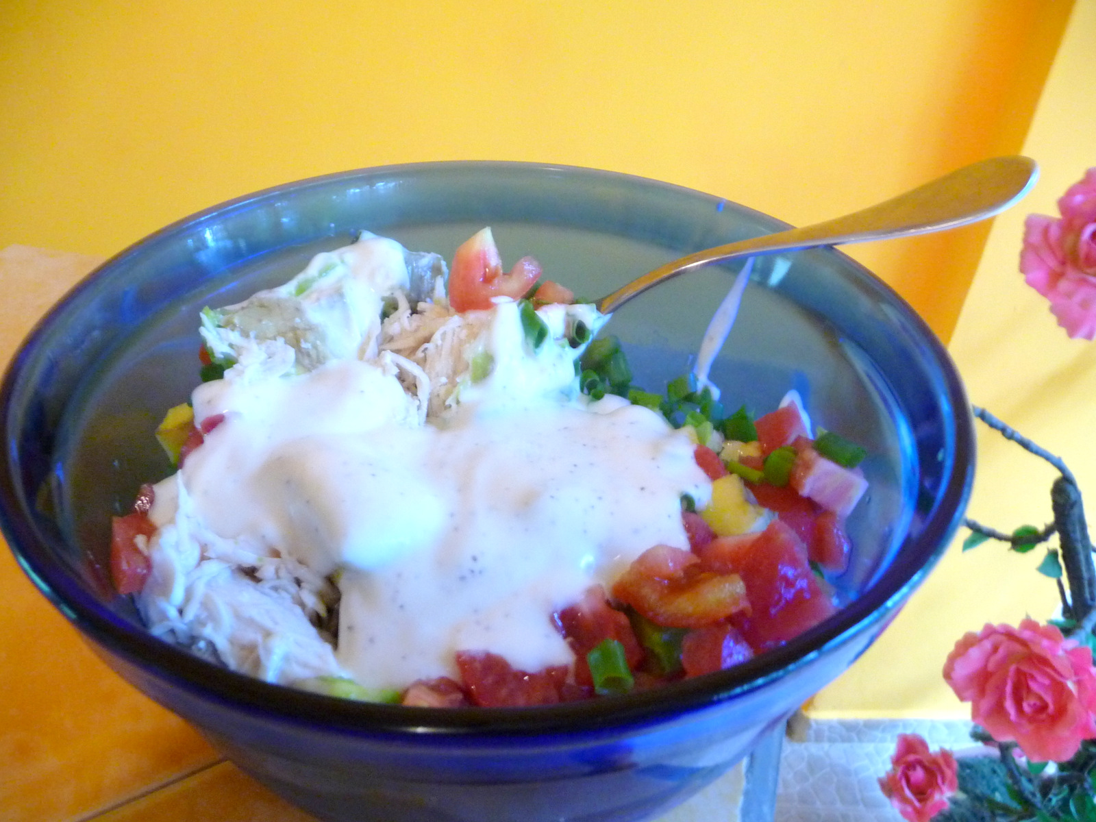 LOADED CHICKEN AVOCADO SALAD