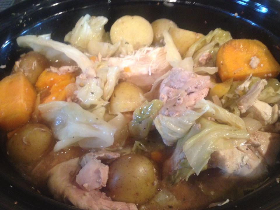 I Can't Pin It! Slow Cooker Chicken with Cabbage and Potatoes