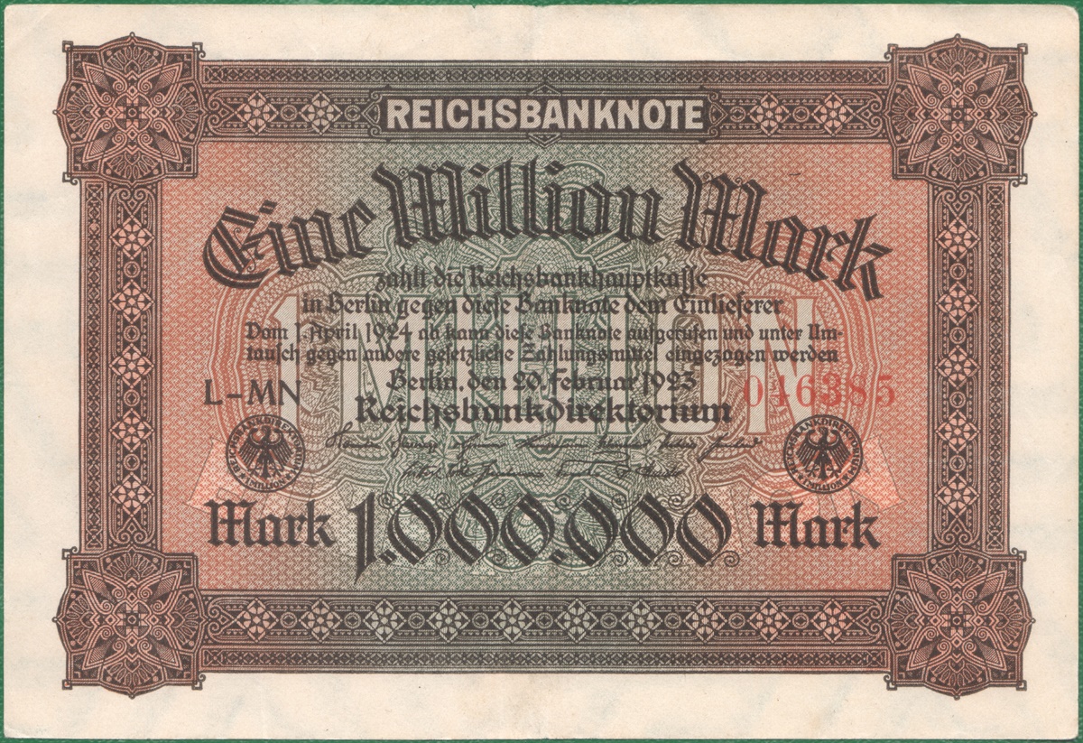 My banknotes collection: 1 000 000 Mark 1923