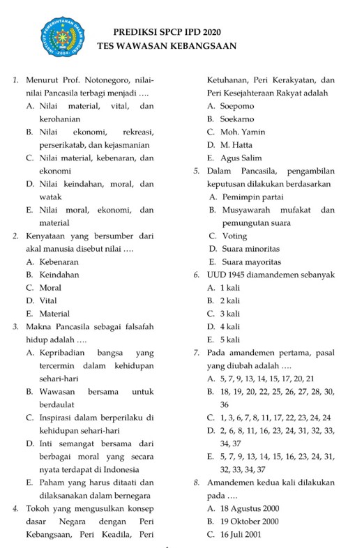 Cek Latihan Soal Ipdn 2021 Dan Pembahasan Pagunpost