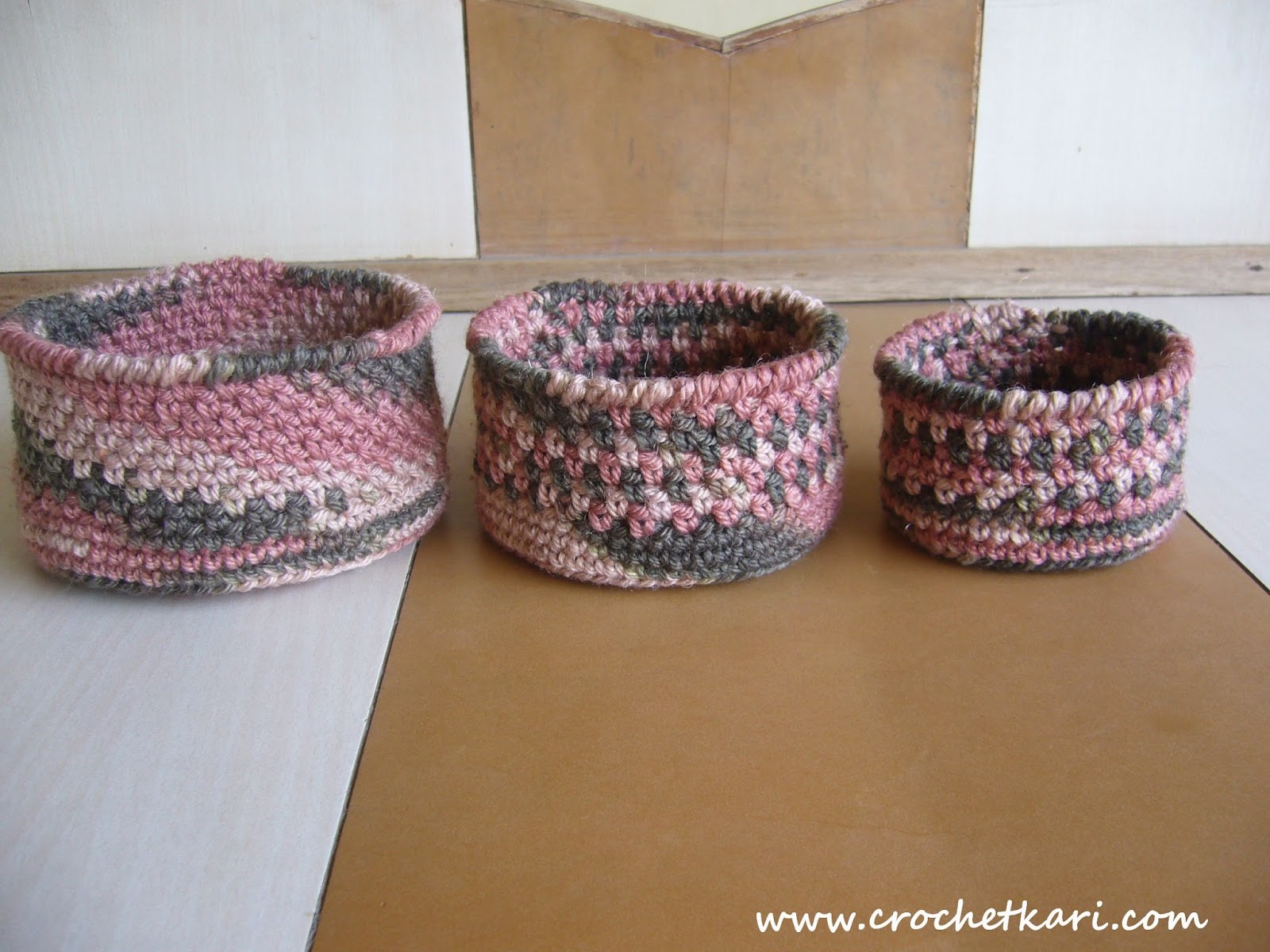 crochet nesting bowls
