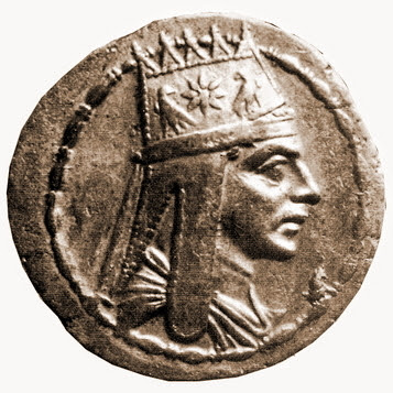 Тигран II Великий —  профиль на древнеармянской монете