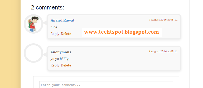 comment box