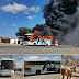 REGIÃO / Ônibus da São Luiz incendiou próximo ao distrito de Carnaíba do Sertão na BR 407