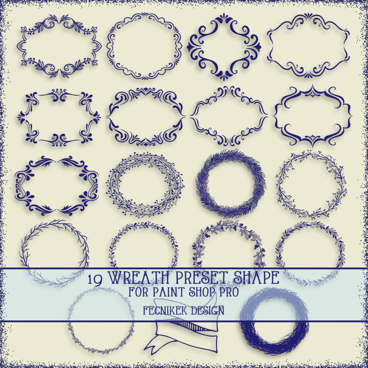 19 wreath preset shape for paint shop pro