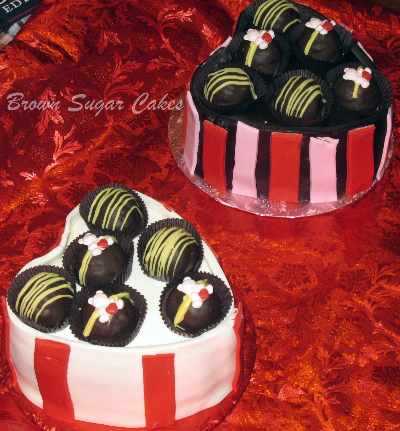 Brown Sugar Cakes Valentines Cake Boxes