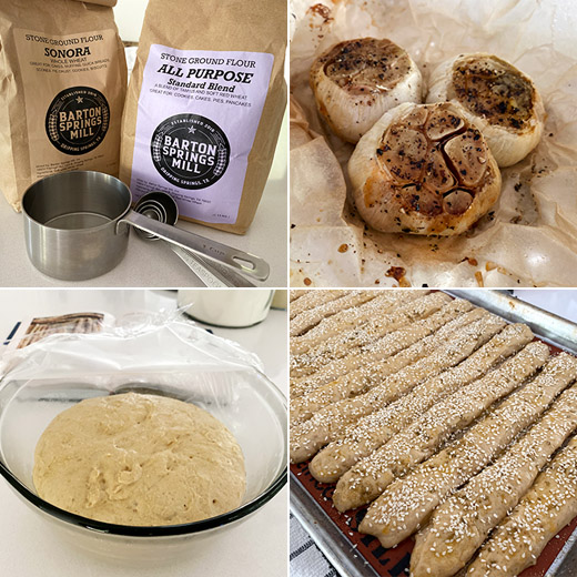 lisa is cooking Sesame Seed Breadsticks