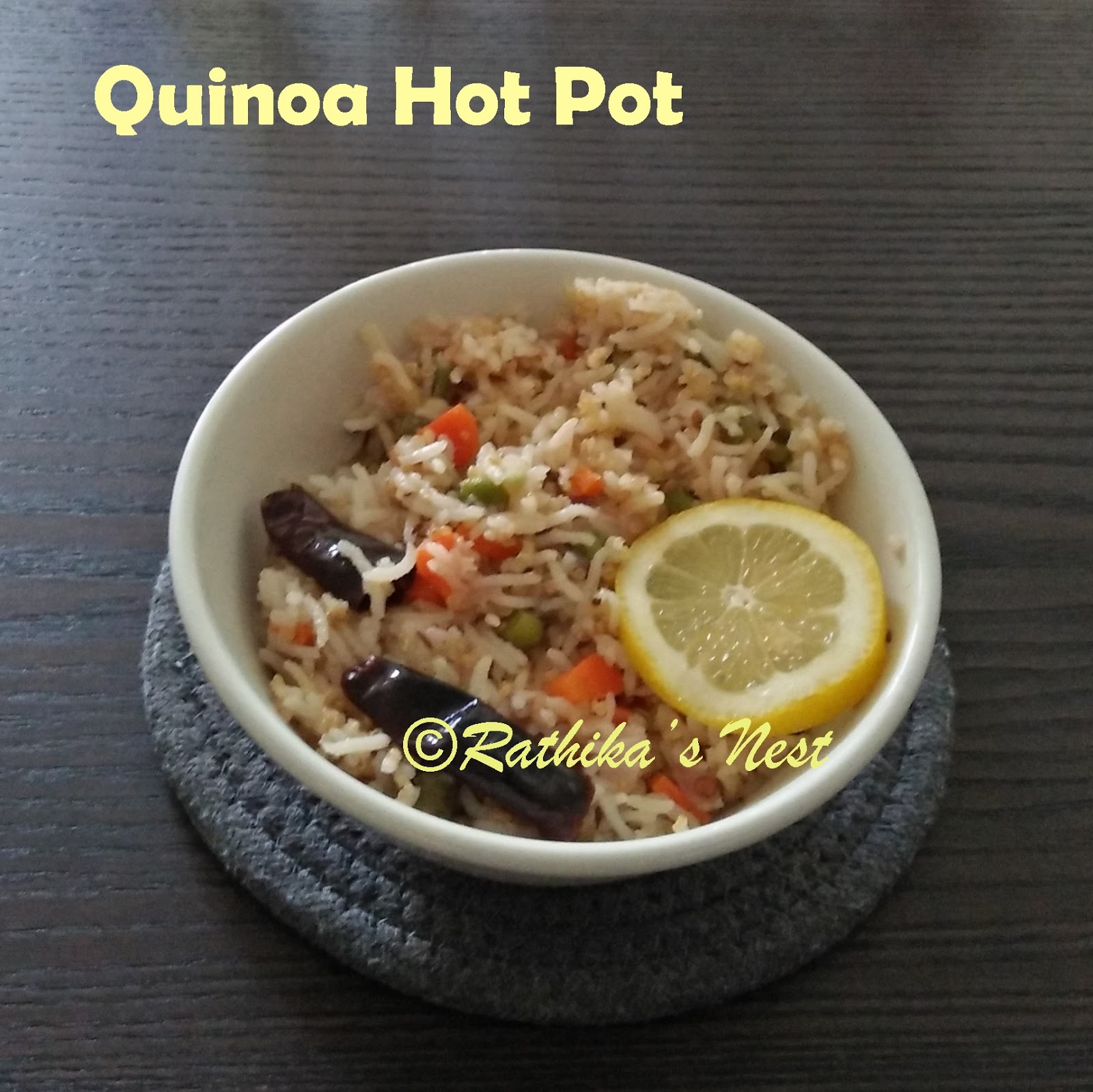 Rathika's Nest Quinoa Hot Pot