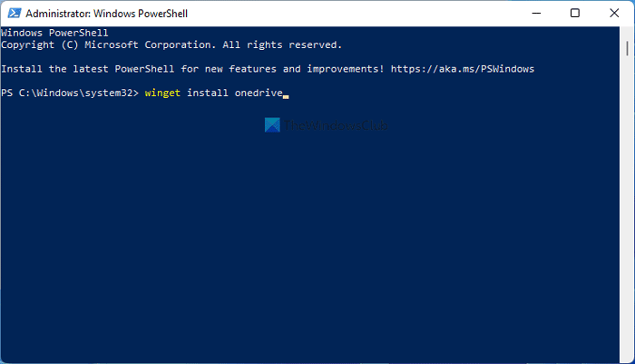 Cómo instalar o desinstalar OneDrive usando WinGet en Windows 11