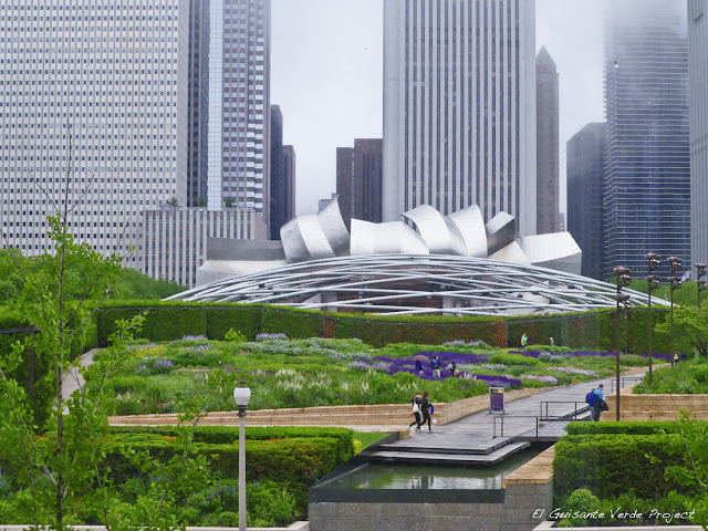 Millennium Park desde el Art Institute de Chicago por El Guisante Verde Project