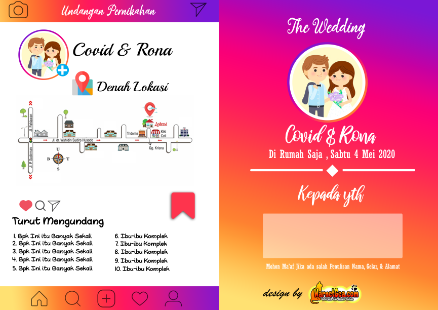 Template Undangan Pernikahan Tema Instagram File Psd Gratis Warnetgea Com Online Gaming Browsing