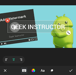 Add text watermark to videos on Android