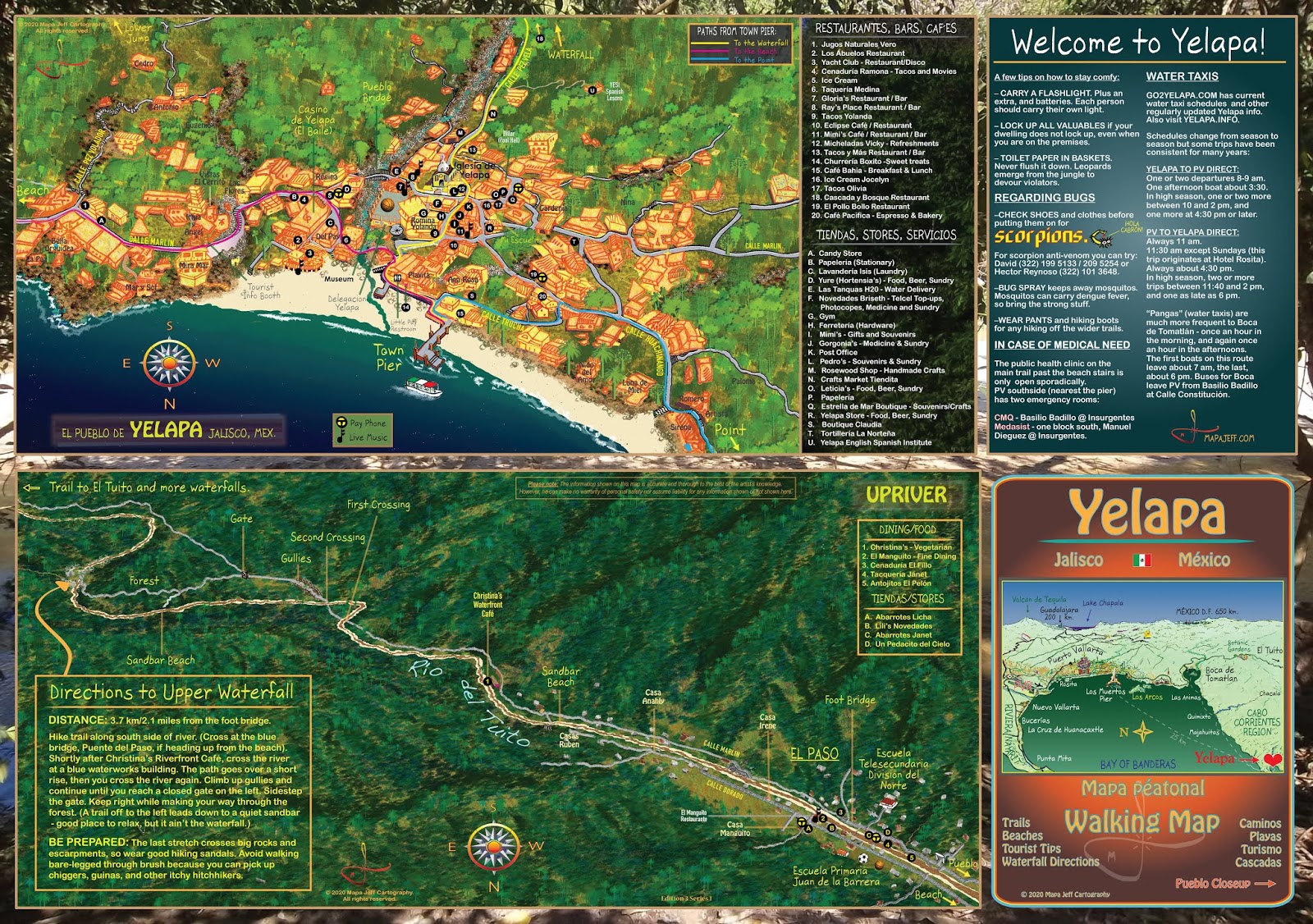 Mapa Jeff Cartography: Yelapa Map
