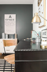 industrial farmhouse office modern reveal space living farm decor thrifted progress finally clean say complete been long littlehouseoffour
