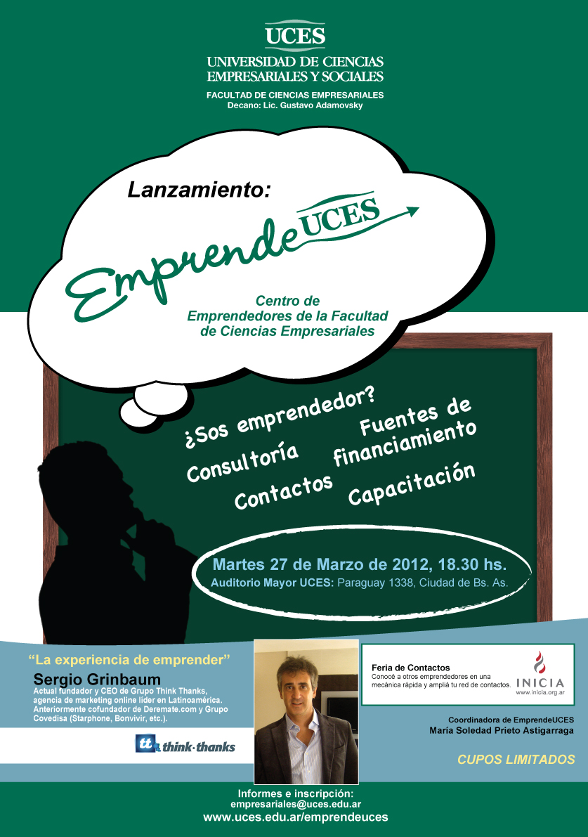 Evento de lanzamiento de EmprendeUCES