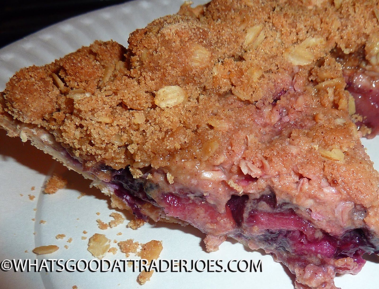 What's Good at Trader Joe's? Trader Joe's Manyberry Apple Pie with Rhubarb Fruit Crumble Pie