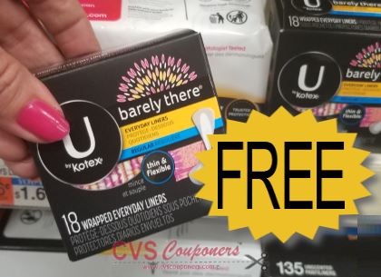 FREE U by Kotex liners CVS Deal 1/19-1/25 FREE U by Kotex liners CVS Deal 1/19-1/25