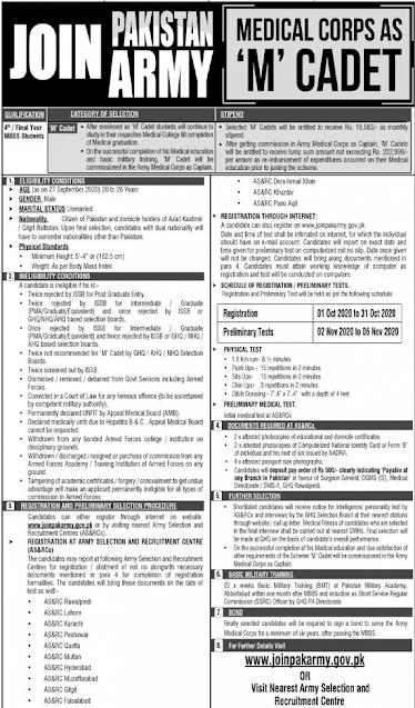join-pak-army-as-medical-cadet-online-registration-2020